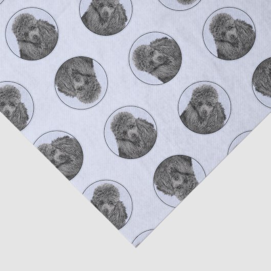 プードル絵を描のミニチュアトイブラックペットドッグアート 薄葉紙 (詳細)