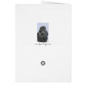 プードル絵画のミニチュアトイブラックオリジナルアート (裏面)