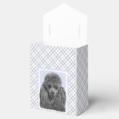 プードル絵画のミニチュアトイブラックオリジナルアート フェイバーボックス (オープン)