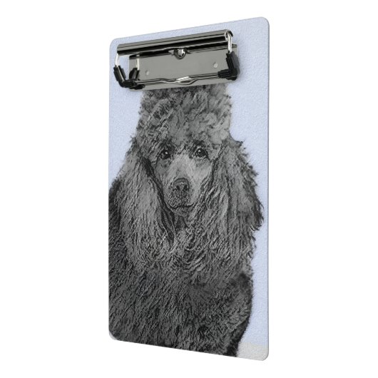 プードル絵画のミニチュアトイブラックオリジナルアート ミニクリップボード (アングル2)