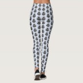 プードル絵画のミニチュアトイブラックオリジナルアート レギンス (裏面)