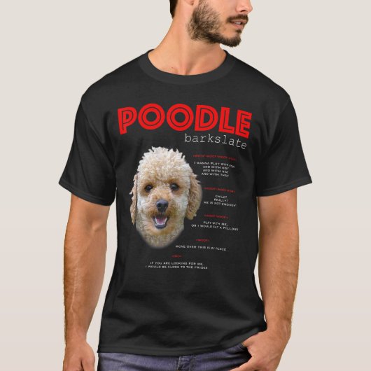 プードル翻訳 Tシャツ (正面)