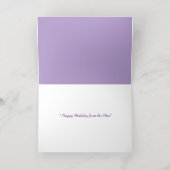 プードル誕生日カード 箔グリーティングカード (内側レイダウン)