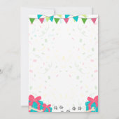 プードル誕生日招待状 招待状 (裏面)