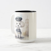 プードル警察…アクションの手 ツートーンマグカップ (正面左)