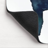 プードル黒水色シルエット マウスパッド (コーナー)