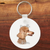 プードル（アプリコット）ママ2 キーホルダー (正面)