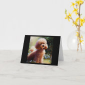 プードル カード (黄色い花)