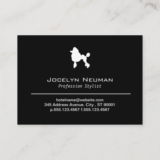 プードル | グルーミング 名刺 (裏面)