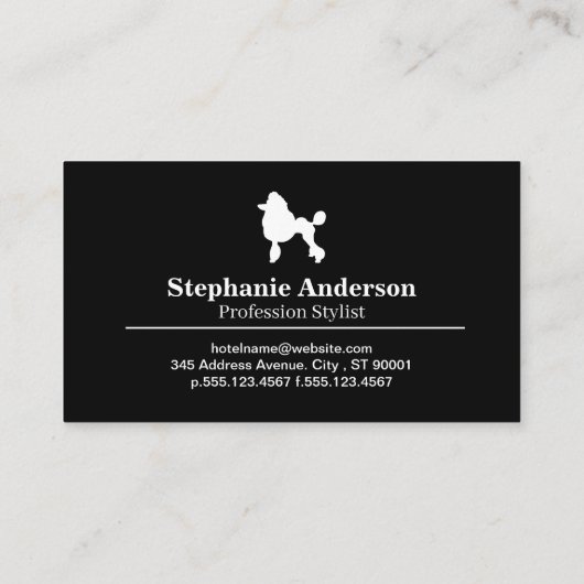 プードル |シザーズロゴ 名刺 (裏面)