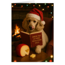 プードル「チーズ税」クリスマスカード