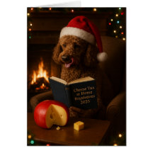 プードル「チーズ税」クリスマスカード