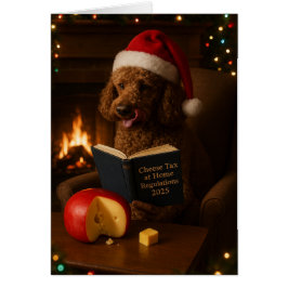 プードル「チーズ税」クリスマスカード