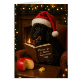プードル「チーズ税」クリスマスカード