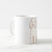 プードル�デライトかわいい動物アート コーヒーマグカップ (正面左)
