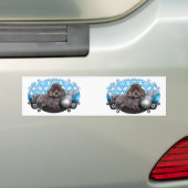 -プードル-ハヌカーのダビデの星マーフィー バンパーステッカー (車上)