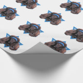 -プードル-ハヌカーのダビデの星Bix ラッピングペーパー (角)