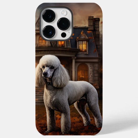 プードル ハロウィン おばけ Case-Mate iPhoneケース (裏面)