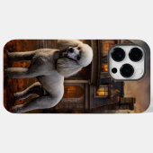プードル ハロウィン おばけ Case-Mate iPhoneケース (裏面 (横))