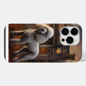 プードル ハロウィン おばけ iPhoneケース (裏面横)