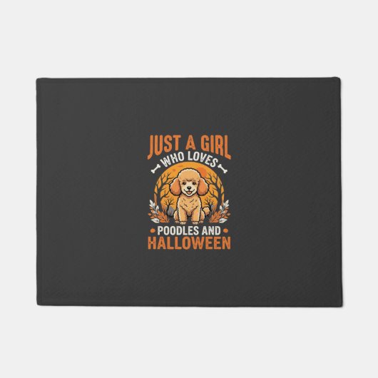 プードル ハロウィン 女子 犬好き デザイン 1 ドアマット (正面)