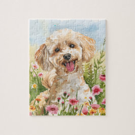 プードル パズル - 水彩画の犬の楽しみ