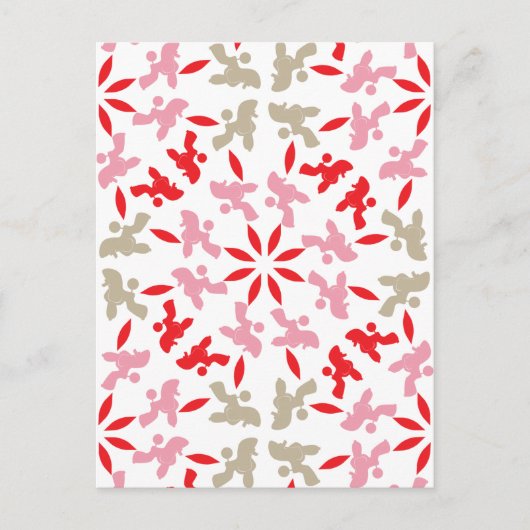 プードル・パターン ポストカード (正面)