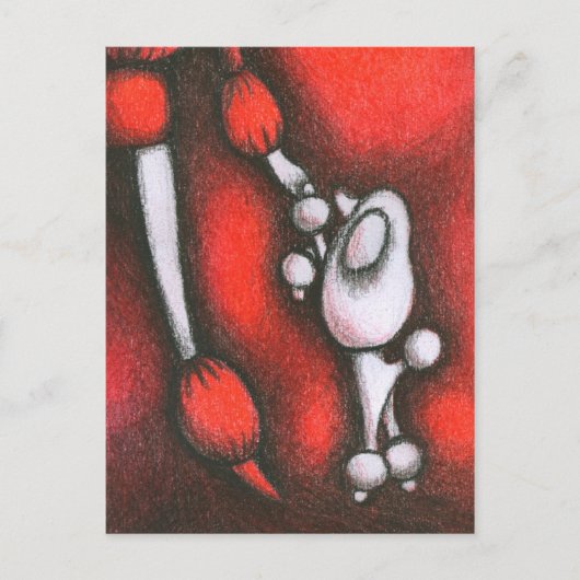 プードル ポストカード (正面)