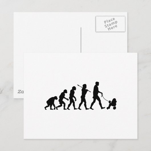 プードル ポストカード (正面/裏面)