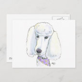 プードル ポストカード (正面/裏面)