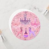 プードル、マカロン、エッフェル塔 カード (正面/裏面インサイチュ)