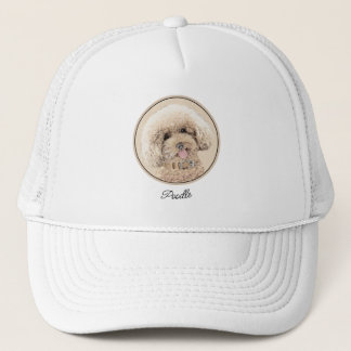 プードル ミニチュア トイ オレンジクリーム ブラウン 犬 アート キャップ