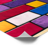 プードル – モザイクカラフルアート ポスター (角)