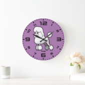 プードル ラージ壁時計 (ホーム)