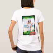 プードル「夏来は過ぎ！」 Tシャツ (裏面)