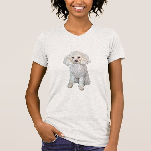 プードル – 最小または玩具 – 白#2 Tシャツ (正面)