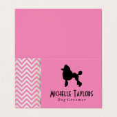 プードル |犬のトリマー(オフセット) 名刺 (外部フラット)