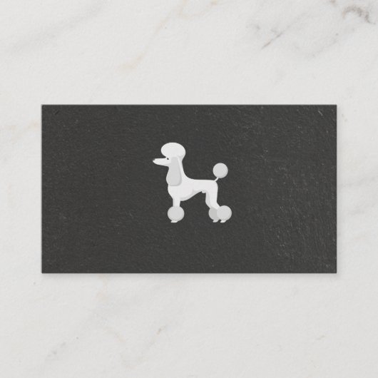 プードル | 犬の猫用サービス 名刺 (正面)