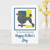 プードル 犬 シルエット トリカラー 父の日 カード (黄色い花)