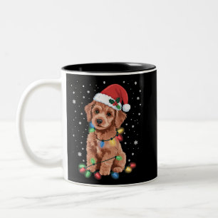 プードル 犬 ツリー クリスマス Xmas ペット 動物 犬 ツートーンマグカップ