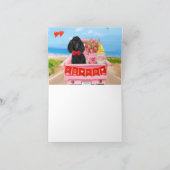 プードル 犬 バレンタインデー トラック ハート カード (内部)