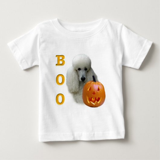 プードル（白いコーティング）ブー ベビーTシャツ (正面)