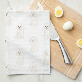 プードル（白） キッチンタオル