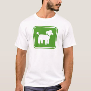プードル(緑) Tシャツ