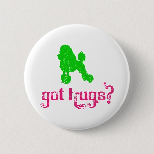 プードル 缶バッジ (正面)