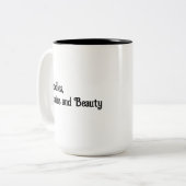 プードル、脳と美しいコーヒーマグ ツートーンマグカップ (正面左)