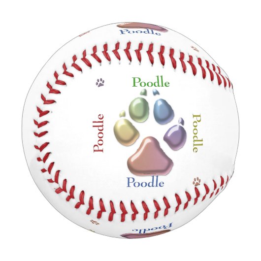 プードル 野球ボール (正面左)