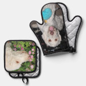 プードル 鍋つかみ&鍋敷きセット (正面/裏面)