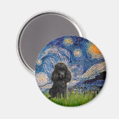 プードル（黒1） – スターリーナイト マグネット (正面/裏面)