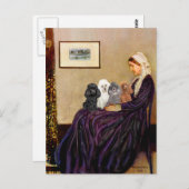 プードル(4) - Whistler's Mother ポストカード (正面/裏面)